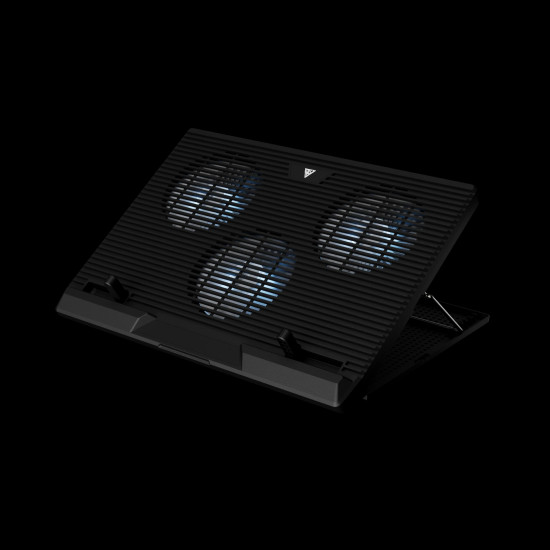 Охладител за лаптоп Gamdias Gaming Notebook Cooler 19.0 инча - AETHER E1 - USB Hub, Phone Stand