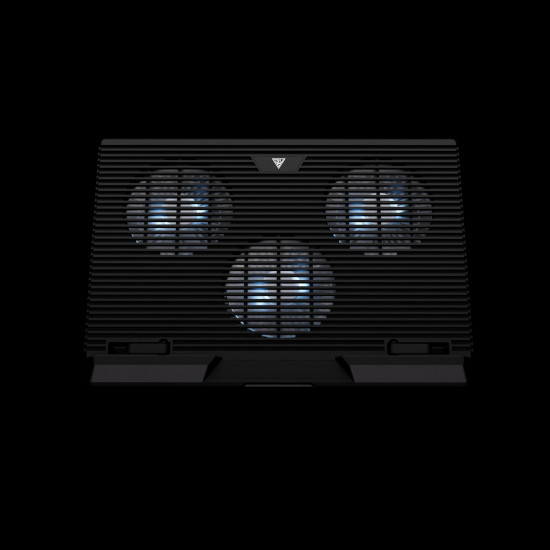 Охладител за лаптоп Gamdias Gaming Notebook Cooler 19.0 инча - AETHER E1 - USB Hub, Phone Stand