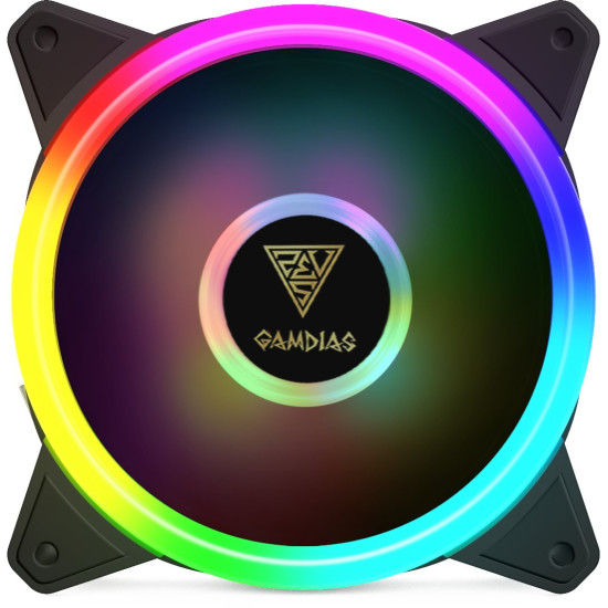Вентилатор Gamdias Fan 120mm aRGB - AEOLUS M2-1201 - Trio RGB rings