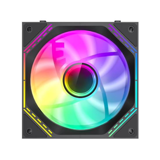 Комплект вентилатори Gamemax Fan Pack 3-in-1 3x120mm - FN12A-S3I Black, Daisy-Chain, Addressable RGB