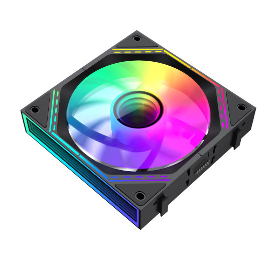 Комплект вентилатори Gamemax Fan Pack 3-in-1 3x120mm - FN12A-S3I Black, Daisy-Chain, Addressable RGB