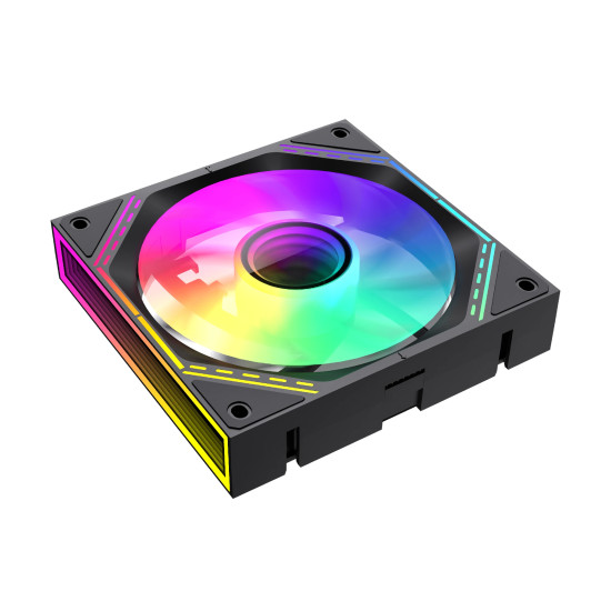 Комплект вентилатори Gamemax Fan Pack 3-in-1 3x120mm - FN12A-S3I Black, Daisy-Chain, Addressable RGB