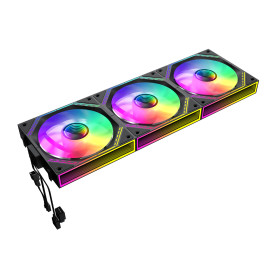 Комплект вентилатори Gamemax Fan Pack 3-in-1 3x120mm - FN12A-S3I Black, Daisy-Chain, Addressable RGB