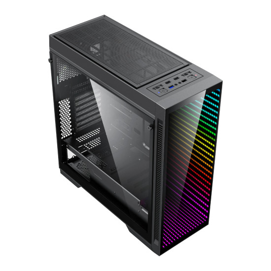 Кутия за компютър Gamemax Case EATX - Abyss TR - Addressable RGB