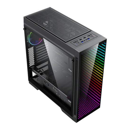 Кутия за компютър Gamemax Case EATX - Abyss TR - Addressable RGB