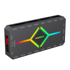 Разклонител за вентилатори Gamemax Fan Hub - V4.0 PWM ARGB Hub + Controller Black
