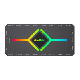 Разклонител за вентилатори Gamemax Fan Hub - V4.0 PWM ARGB Hub + Controller Black