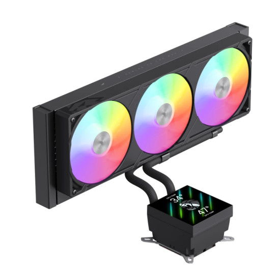 Водно охлаждане Gamemax Water Cooling GLACIER 360 LCD BK - Addressable RGB