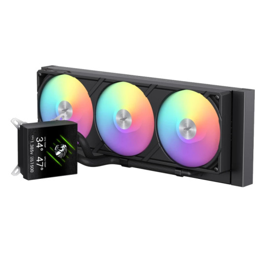 Водно охлаждане Gamemax Water Cooling GLACIER 360 LCD BK - Addressable RGB