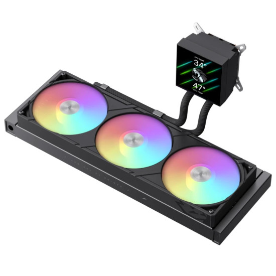Водно охлаждане Gamemax Water Cooling GLACIER 360 LCD BK - Addressable RGB