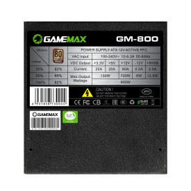 Захранване Gamemax PSU 800W Bronze, Full Modular - GM-800