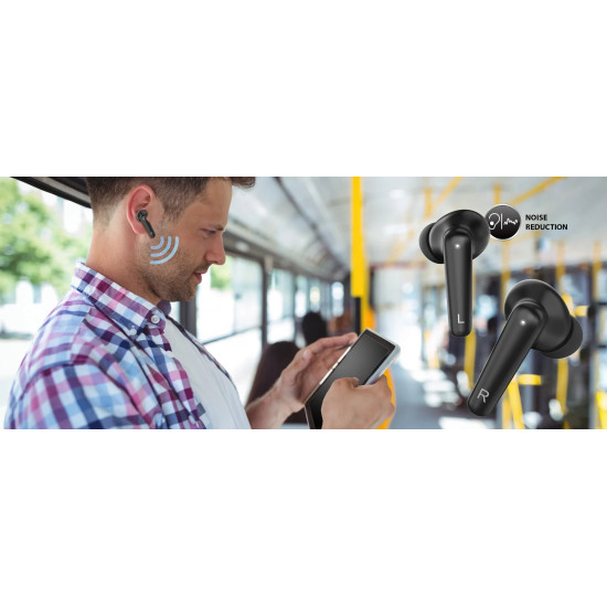 Безжични слушалки Genius HSM-910BT, TWS, Bluetooth 5.3, Black
