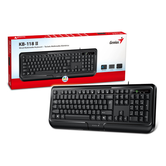 Клавиатура Genius Smart Keyboard KB-118 II Black - AI, BG Layout, USB
