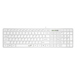 Клавиатура Genius SlimStar 126, Slim, USB, Low Profile, Chocolate Keys, White