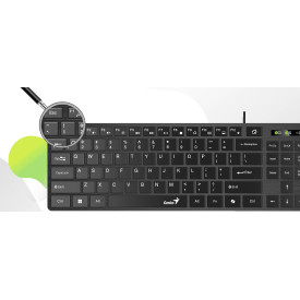 Клавиатура Genius SlimStar 126, Slim, USB, Low Profile, Chocolate Keys, White