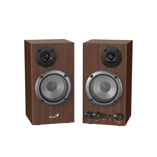 Тонколони Genius Speakers 2.0 - SP-HF500B - 16W RMS, 3D Surround, Wood