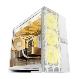 Кутия за компютър Geometric Future Case EATX - Model 5 Vent White - 5 x 140 mm aRGB fans included