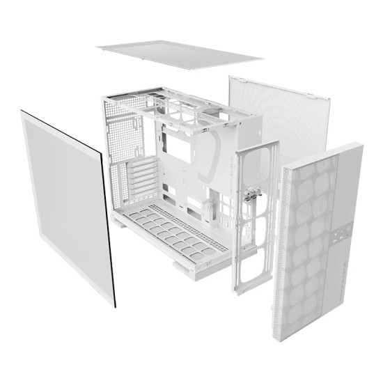 Кутия за компютър Geometric Future Case EATX - Model 5 Vent White - 5 x 140 mm aRGB fans included
