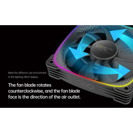 Вентилатор Geometric Future Squama 2503R, REVERSE Fan, 120mm, ARGB, Black