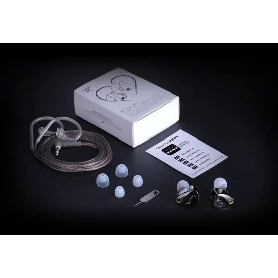Слушалки KZ Hi-Fi In-Ear-Monitors - Castor Pro Gray No Mic - Bass Up Edition
