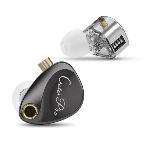 Слушалки KZ Hi-Fi In-Ear-Monitors - Castor Pro Gray No Mic - Bass Up Edition