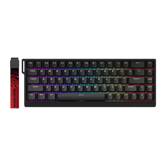Клавиатура Madlions Professional Gaming Mechanical Keyboard MAD 68 HE Flagship - 8K, Magnetic Amber Pro Switches - Black