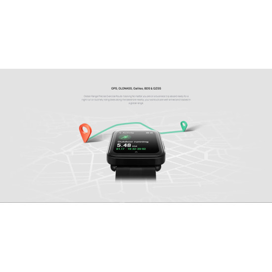 Смарт часовник Maimo Smartwatch - Maimo Watch Flow - Metallic Black - SPO2, HeartRate, GPS