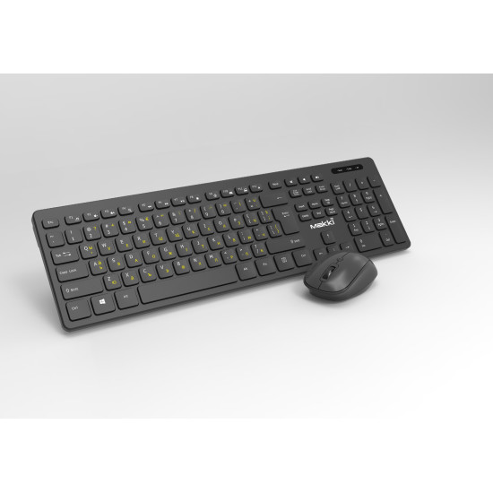 Комплект клавиатура и мишка Makki БДС Combo Keyboard and Mouse Wireless 2.4G BG low-profile chocolate - MAKKI-KB-KMX-C16