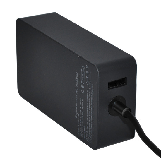 Зарядно за лаптоп Makki за Microsoft Surface - 15V 4A 65W + USB 5V/1A - MAKKI-NA-MS-53