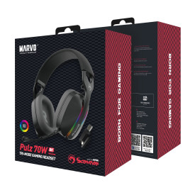 Безжични слушалки Marvo Gaming Headphones Pulz 70W - Bluetooth, 2.4G - MARVO-HG9086W
