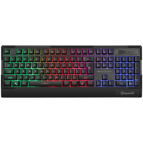 Клавиатура Marvo Gaming Keyboard K606 - Wrist support, 104 keys, Anti-ghosting, Backlight - MARVO-K606
