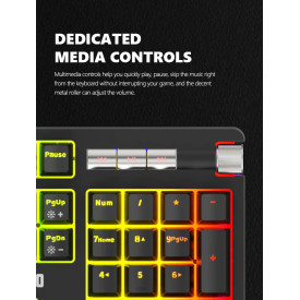Клавиатура Marvo Gaming Keyboard Mechanical KG948 - 108 keys, RGB, Macros, Blue switches