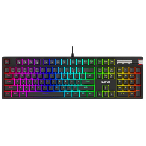 Клавиатура Marvo Gaming Keyboard Mechanical KG948 - 108 keys, RGB, Macros, Blue switches