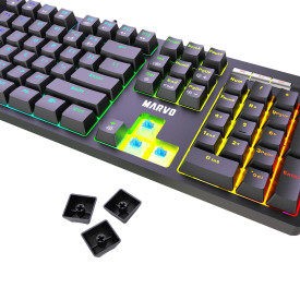 Клавиатура Marvo Gaming Keyboard Mechanical KG948 - 108 keys, RGB, Macros, Blue switches