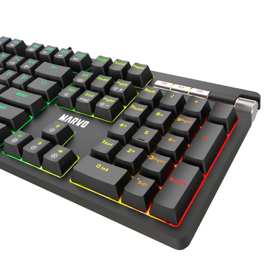 Клавиатура Marvo Gaming Keyboard Mechanical KG948 - 108 keys, RGB, Macros, Blue switches
