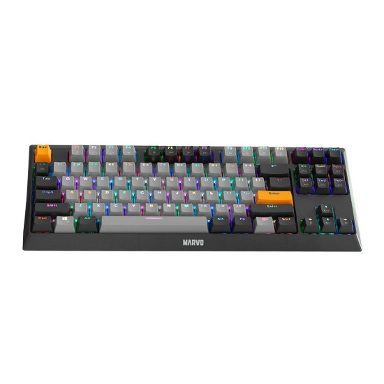 Клавиатура Marvo Gaming Mechanical Keyboard KG980-B - RGB, Blue switches, TKL