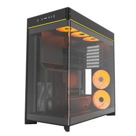 Кутия за компютър Montech Case ATX - HS02 PRO (B) - 5 x 120 mm ARGB Fans, USB-C, Black