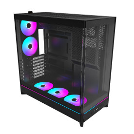 Кутия за компютър Montech Case ATX - HS02 PRO (B) - 5 x 120 mm ARGB Fans, USB-C, Black