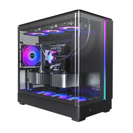 Кутия за компютър Montech Case mATX - KING 15 PRO, Black - 4x120mm A-RGB, USB-C