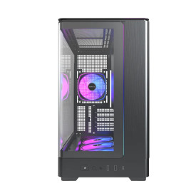 Кутия за компютър Montech Case mATX - KING 15 PRO, Black - 4x120mm A-RGB, USB-C