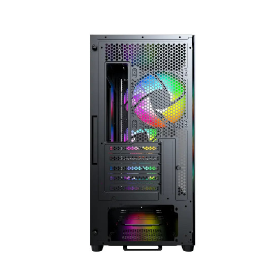 Кутия за компютър Montech Case mATX - X5M, Black - 4 x 120 mm A-RGB, USB-C
