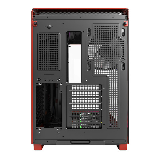 Кутия за компютър Montech KING 95 Pro, Dual Chamber Mid-tower Case, 6 ARGB Fans, 2 Front Panels, Red