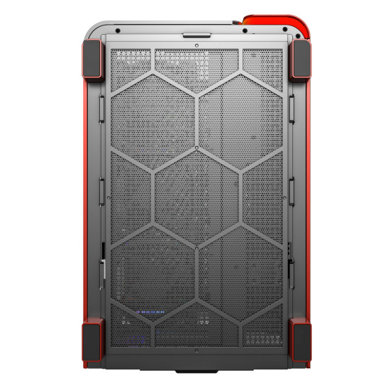 Кутия за компютър Montech KING 95 Pro, Dual Chamber Mid-tower Case, 6 ARGB Fans, 2 Front Panels, Red