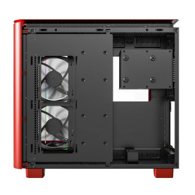 Кутия за компютър Montech KING 95 Pro, Dual Chamber Mid-tower Case, 6 ARGB Fans, 2 Front Panels, Red