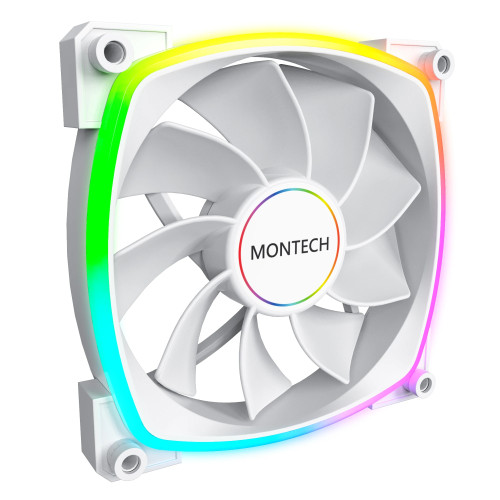 Вентилатор Montech RX140 PWM, REVERSE Fan, 140mm, ARGB, White