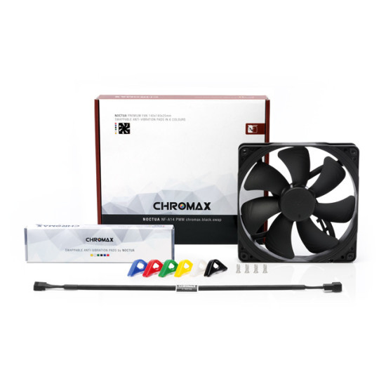 Вентилатор Noctua Fan 140mm NF-A14 PWM Chromax.black.swap