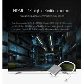 Адаптер Orico USB 3.1 Type C -> HDMI F, gray - RCH-SG