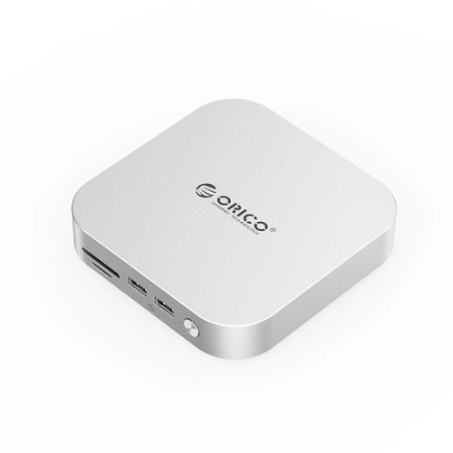SDD докинг станция Orico M47PEUSV, M.2 NVMe x2, USB4 40Gbps, USB3.2 10Gbps x3, SD/TF, Silver