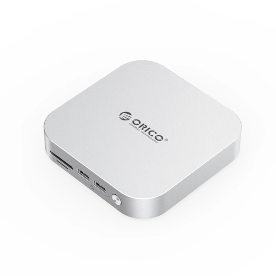 SDD докинг станция Orico M47PEUSV, M.2 NVMe x2, USB4 40Gbps, USB3.2 10Gbps x3, SD/TF, Silver