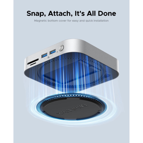 SDD докинг станция Orico M47PEUSV, M.2 NVMe x2, USB4 40Gbps, USB3.2 10Gbps x3, SD/TF, Silver